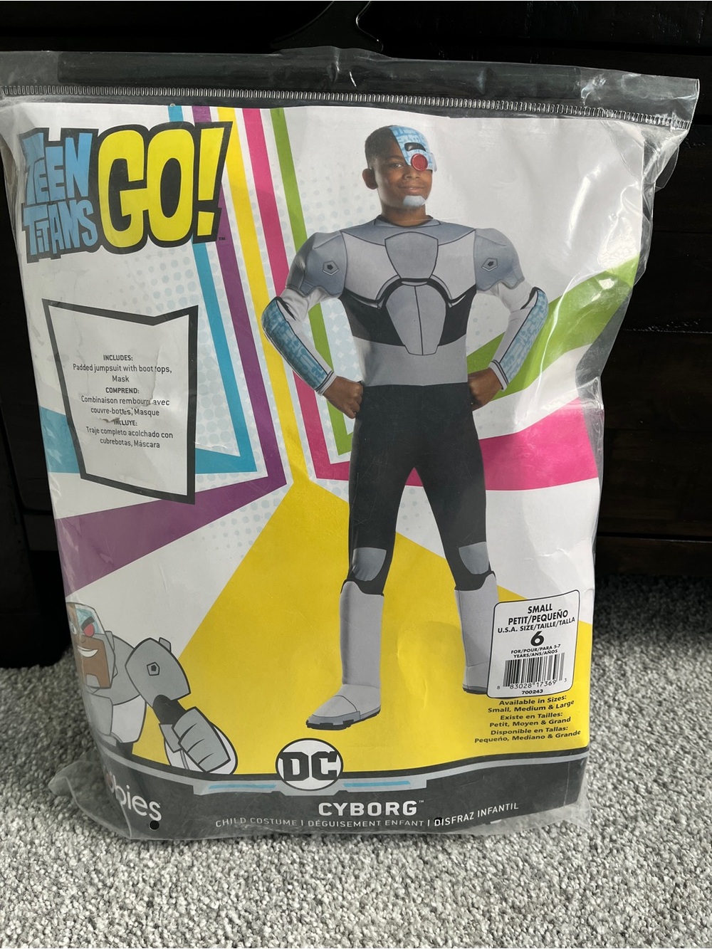 Rubie's Teen Titans Go! Cyborg Kids Costume - Gray, Black, Silver